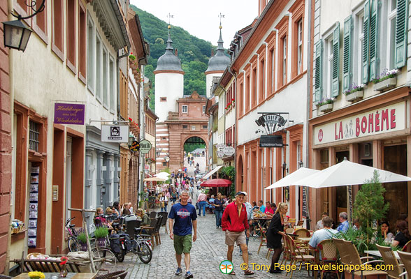 Spotted, Steve and Pat in Heidelberg Steingasse