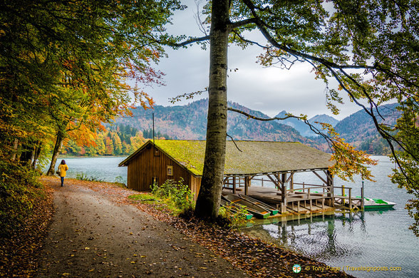 Lake Alpsee boathouse