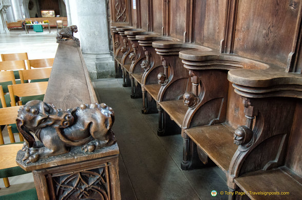 Carving on Choir stalls