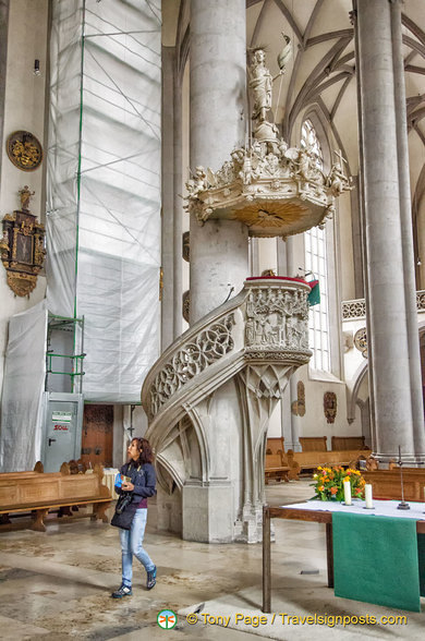 Gothic pulpit of St Georg