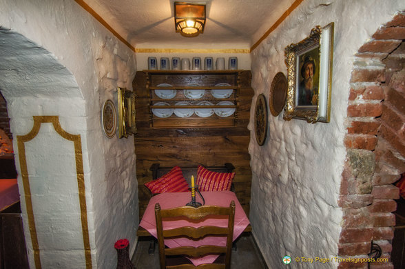 Cubicle in the wine cellar