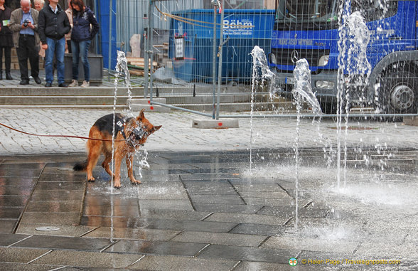 Dancing water fountain