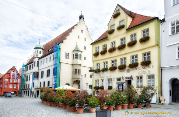 Nördlingen Town Hall and the Hotel Sonne