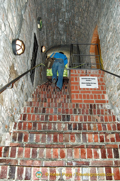 Tony climbing up the Look-out Tower