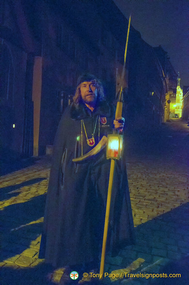 Night Watchman heading towards the Marktplatz