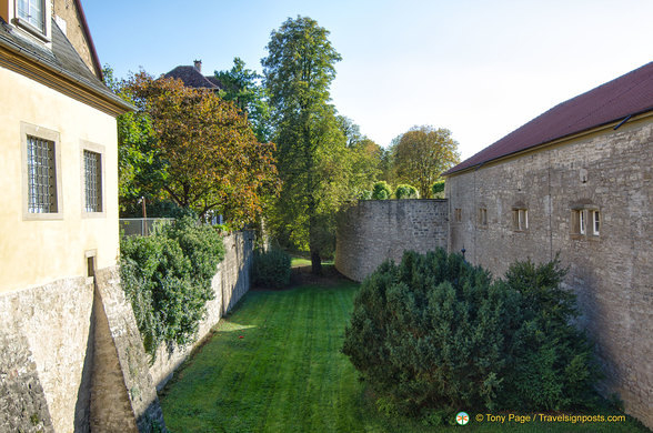 Part of Weikersheim old castle moat