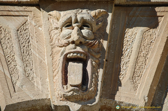 Lion head sculpture