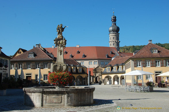 View towards the Schloss Weikersheim