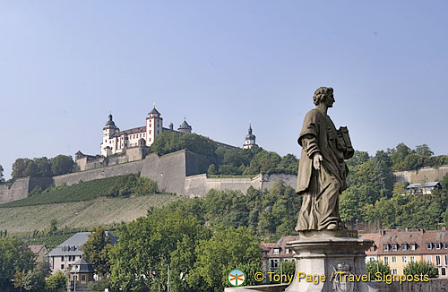 View of Festung Marienberg and St Totnan from Alte Mainbrucke