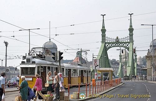 Tram stop at Liberty Bridge