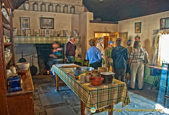 The Bean a Ti shows visitors around the kitchen