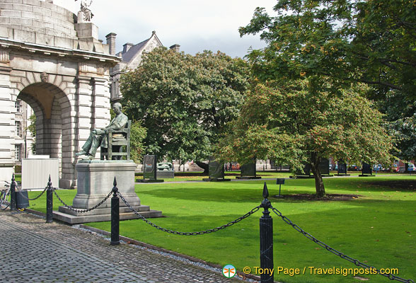 Statue of W.E.H. Lecky, a historian and political theorist and notable Parliamentary representative of TCD