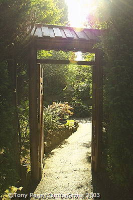 The pilgrim soul enters the garden through the Gate of Oblivion