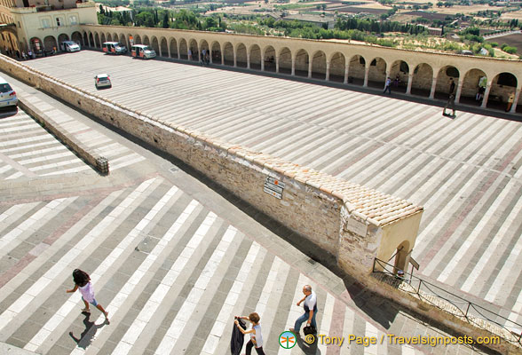 The grand steps from the Lower church to the Upper church