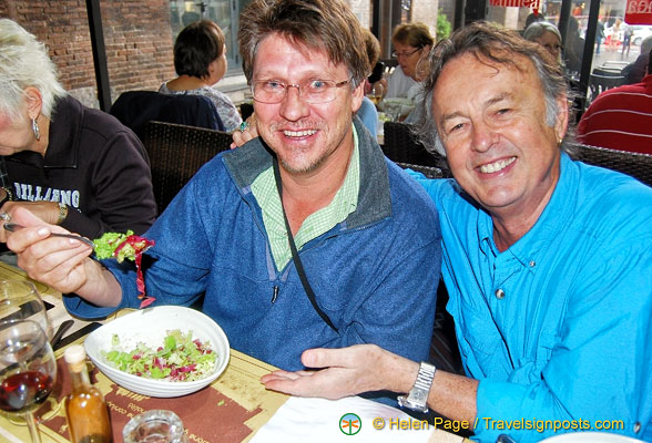 We made Laurens eat his salad in Bologna