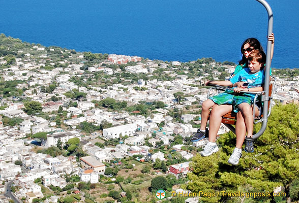 Great view of Capri from the chairlift