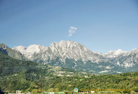 View of the Dolomites