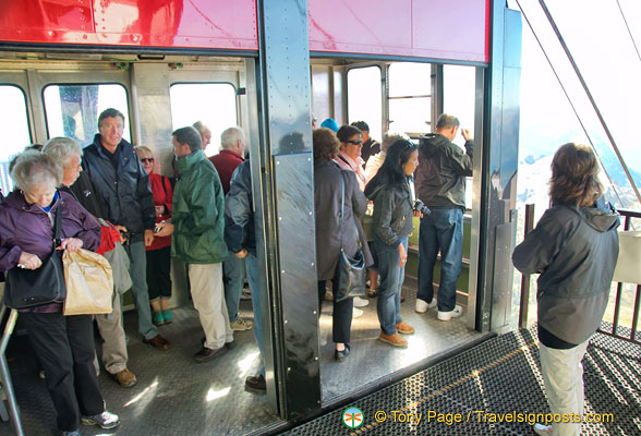 Getting ready to ride the Lagazuoi cable car