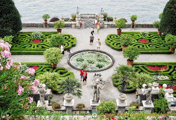 View of Isola Bella Italian garden