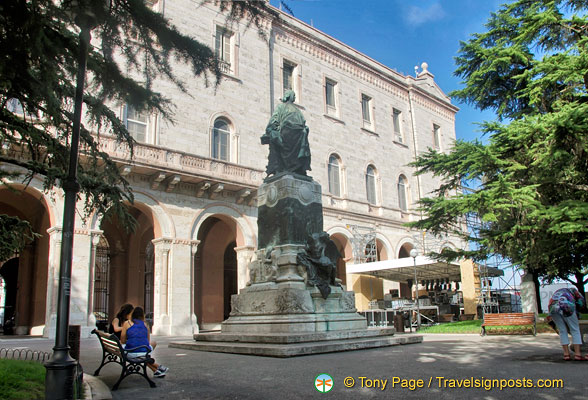 Statue of Pietro Vannucci, also known as Pietro Perugina, a Renaissance painter