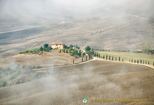 Val d'Orcia on a dewey morning