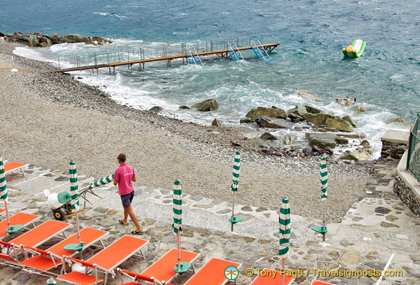 Preparing the beach for visitors