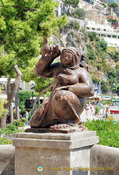 Sculpture along the waterfront