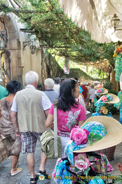 Exploring the shopping streets in Positano