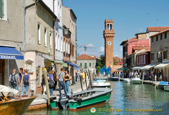 View towards Campo Santo Stefano, the Murano main square