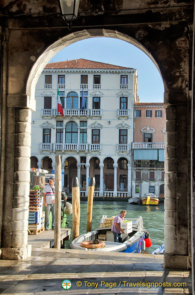 Looking out from the Mercato del Pesce