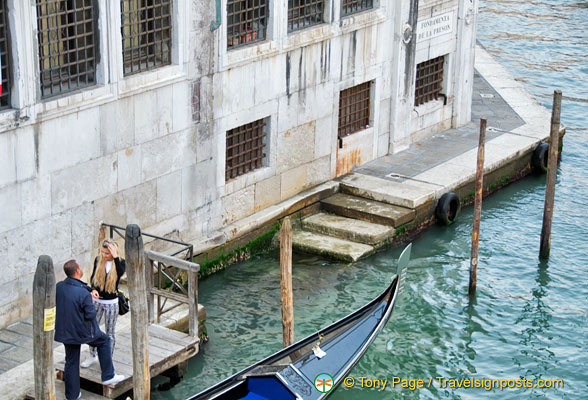 This building was once a prison. Through the metal grills, the public could see the prisoners