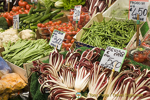 Vegetable stall at the Rialto market