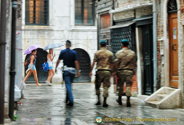 Men in uniform in San Polo