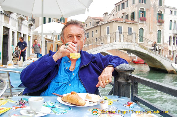 Breakfast by the canal - Life is good!