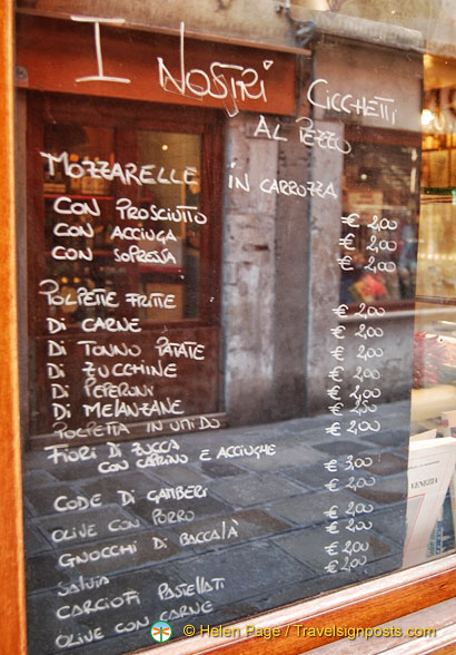 I Nostri Cicchetti in Cannaregio