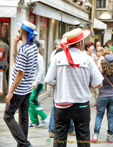 Gondoliers touting for business