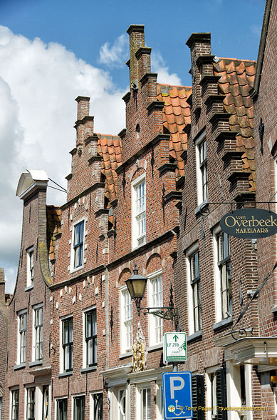 Stepped gable houses