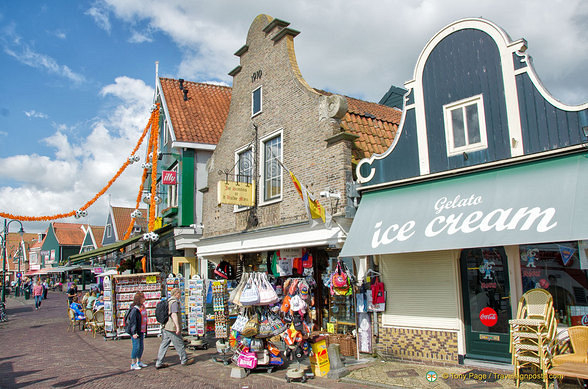 Souvenir shops and cafes