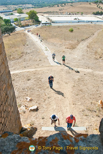 It's a long climb up to Arraiolos castle