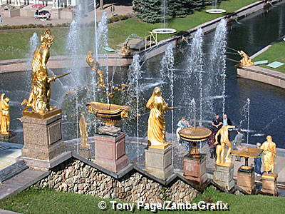 The Grand Cascade is a celebration of Russia's triumph over Sweden