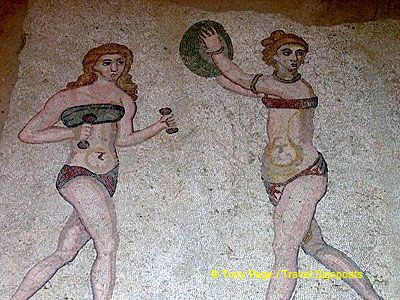 Athletic girls at Villa Romana del Casale 