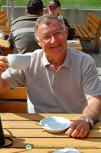 Jim discovered the coffee shop at the sailing club