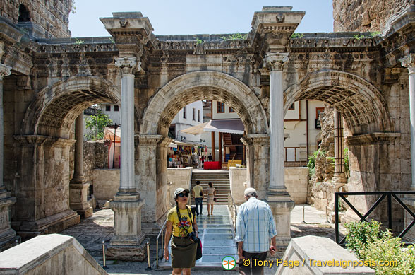 The imposing Hadrian's Gate