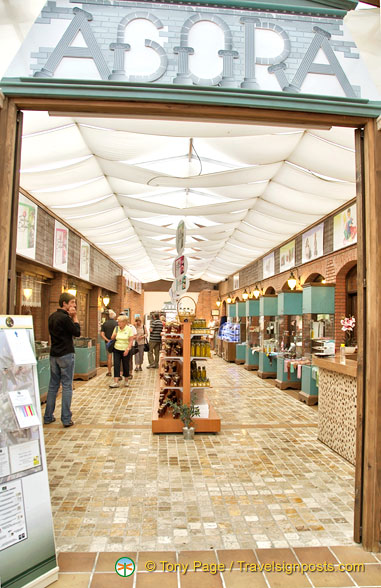 The Agora sells local produce like honey, soaps, essential oils, chocolates, etc.