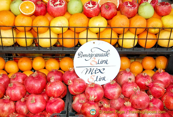 Pomegranade and oranges