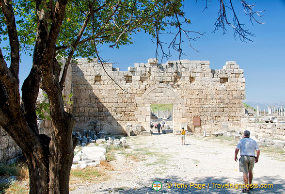 Walking towards the entrance to Perge