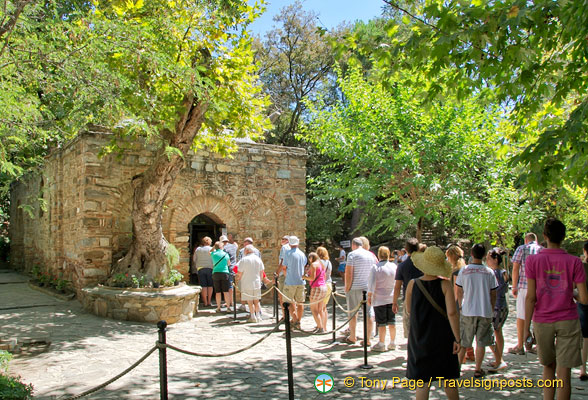 Visitors lining up to visit Virgin Mary House