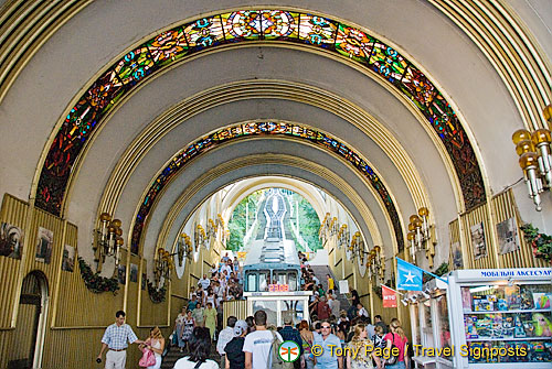 Funicular railway from the port to Kyiv (Kiev) city