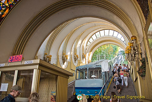 Funicular railway from the port to Kyiv (Kiev) city