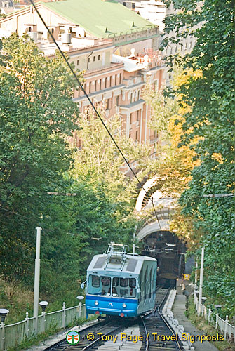 Funicular railway from the port to Kyiv (Kiev) city